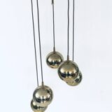 Golden Cascade 5-Ball Ceiling Lamp, Italy, 1980s