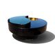 Rotating coffee table Yin Yang by Willy Rizzo, brass, 1970s