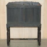 Chinese hand-carved desk from around 1940 with matching chair.