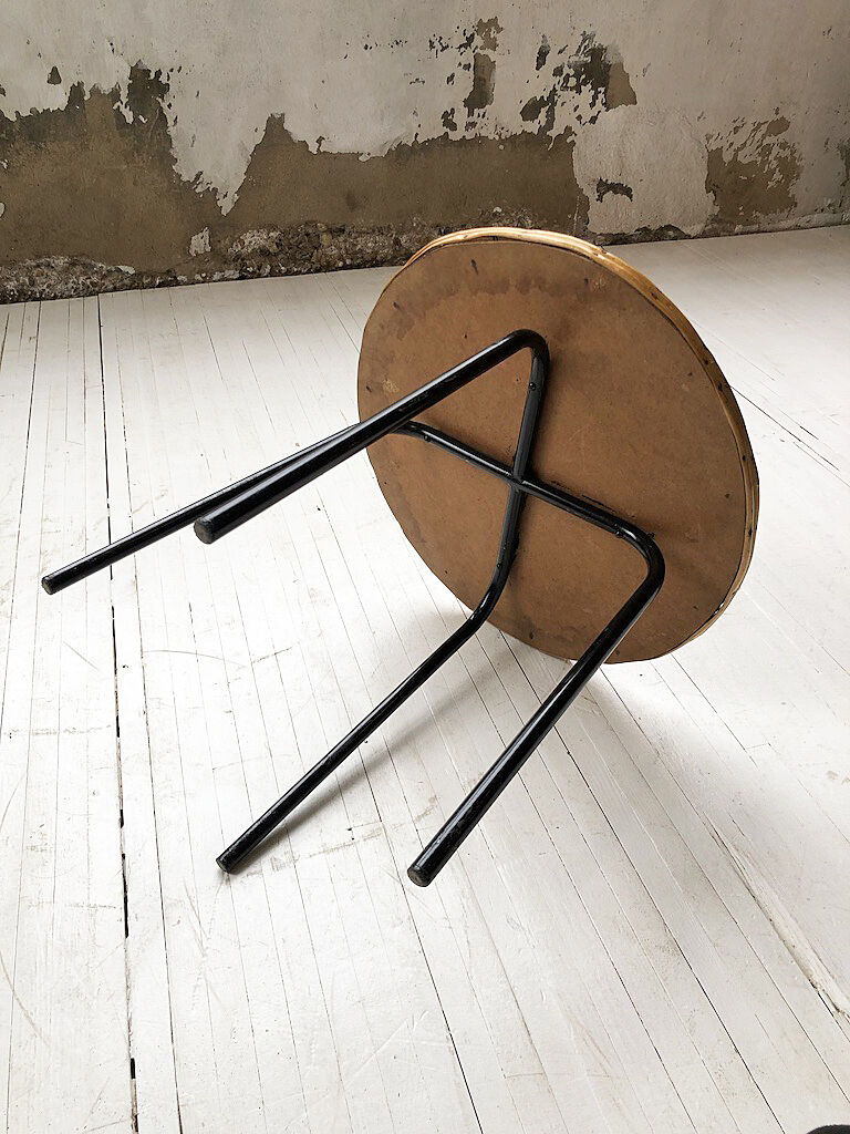 Wicker and metal coffee table