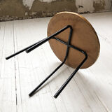 Wicker and metal coffee table