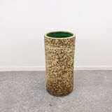 Vintage mid century ceramic umbrella stand with bark structure
