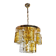 Two-tone chandelier by Zero Quattro, orange and transparent murano glass, Italy, 1970