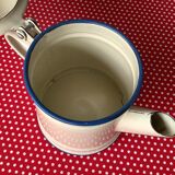 Vintage beige enamelled teapot