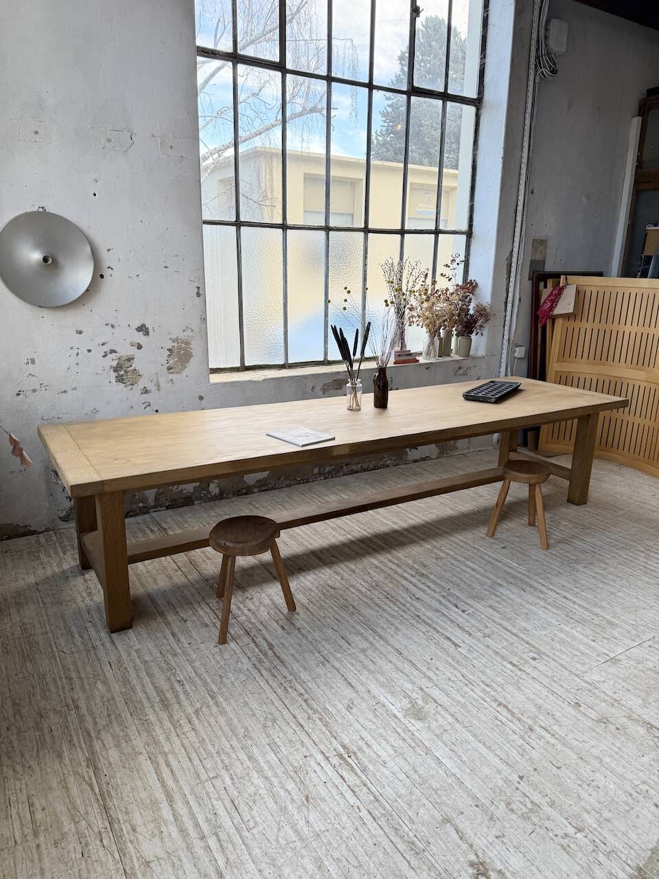 XXL solid oak farmhouse table 3.5m
