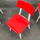 Set of 5 chairs TON Bystrice (Thonet) red and white 1960