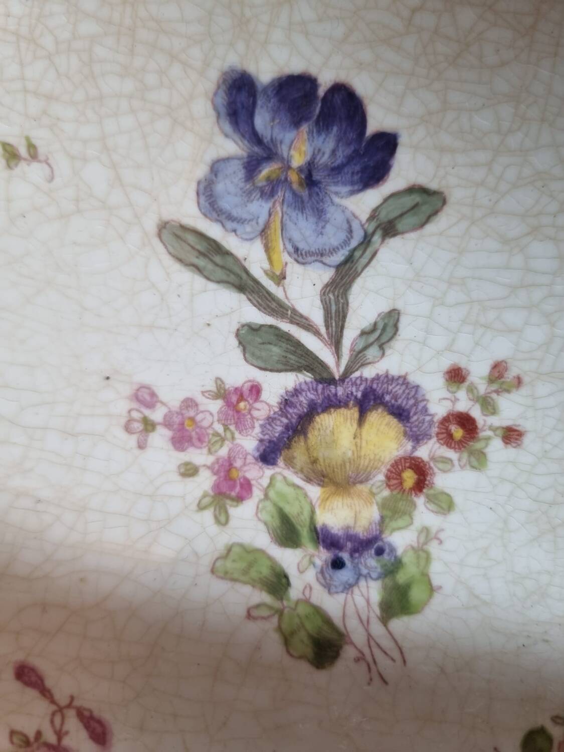 Late 19th century floral porcelain tray