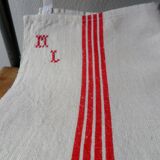 Set of 6 antique tea towels lined with ml