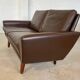 Vintage retro danish mid-century g. thams 2 person sofa in coco leather 60s