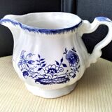 Milk jug, earthenware pitcher from Sarreguemines, Lancaster model.