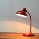 Red German table lamp mid-century 6556 by Christian Dell for Kaiser Idell, 1960s