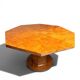 Octagonal extendable dining table Mario Sabot in burl (1970s)
