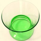 12 Art-Deco aperitif glasses in crystal and sea uraline