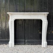 Louis XV style Carrara marble fireplace circa 1900