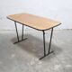 Table pliante vintage en bois et métal