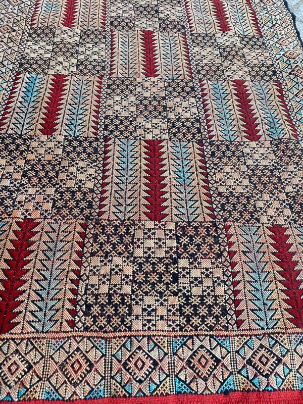 Tapis Kilim vintage marocain couloir 79x295 cm
