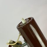 Table lamp in brown lacquered metal, of Danish design from the 1970s