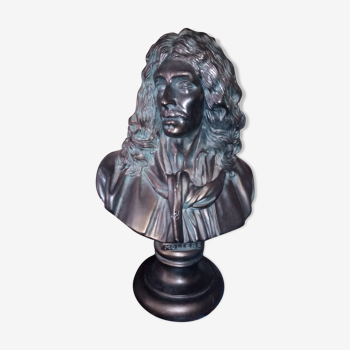 Buste de Molière en plâtre