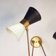Italian articulated double wall light from the 50s