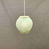 Danish pleated hanging lamp, Pearl Shade, produced by Hoyrup Light and designed by Lars E Schiøler