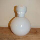 Art Deco bathroom light in opaline and porcelain