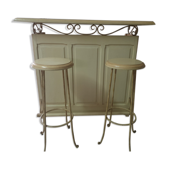 Bar with stools