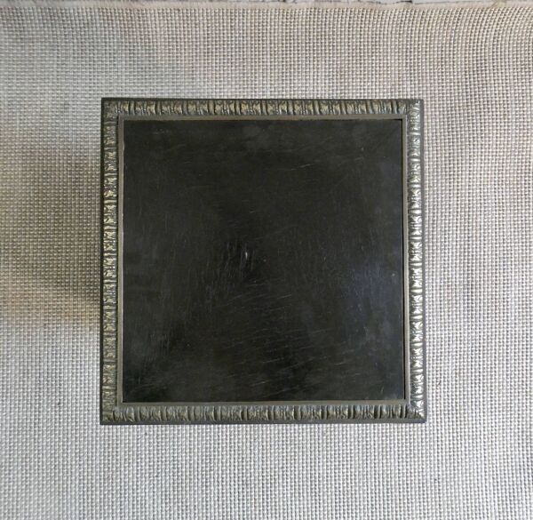 Colonne sellette Napoléon III, bois noirci et bronze, XIX