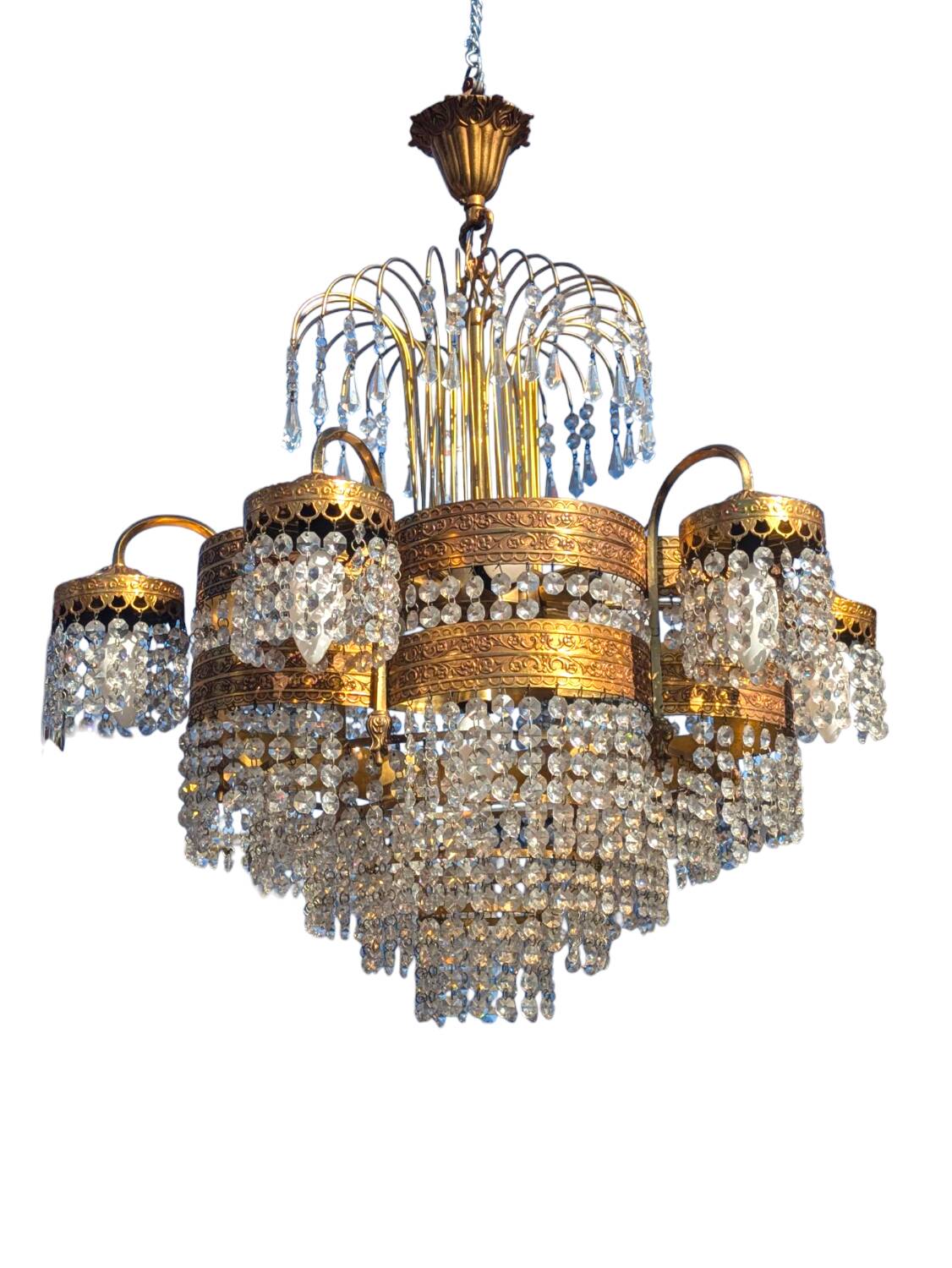Lustre vintage mid century, Hollywood Regency