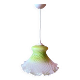 Tinted glass pendant light 1950