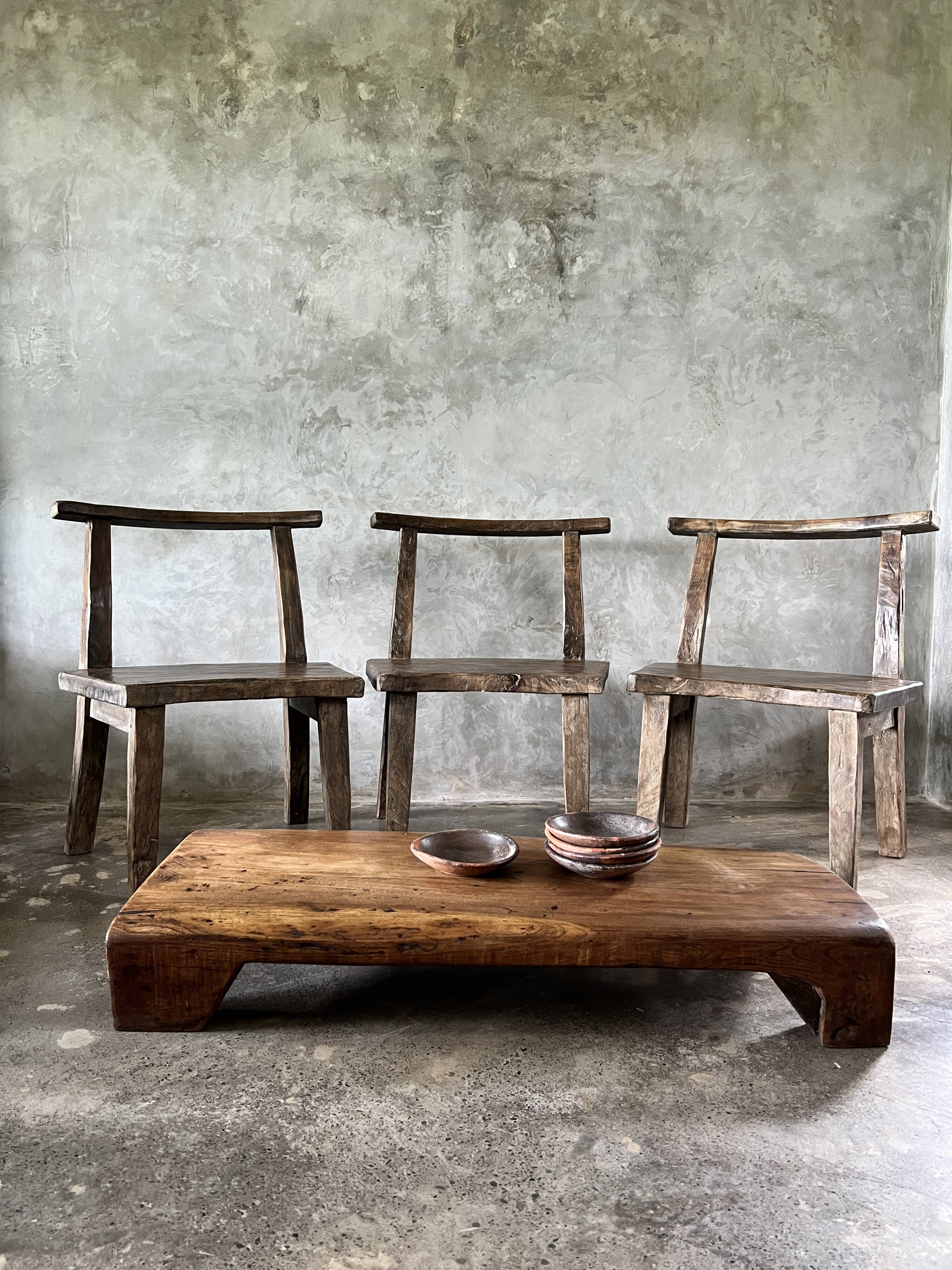 Large old teak chair or armchair H84 L60