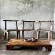 Large old teak chair or armchair H84 L60