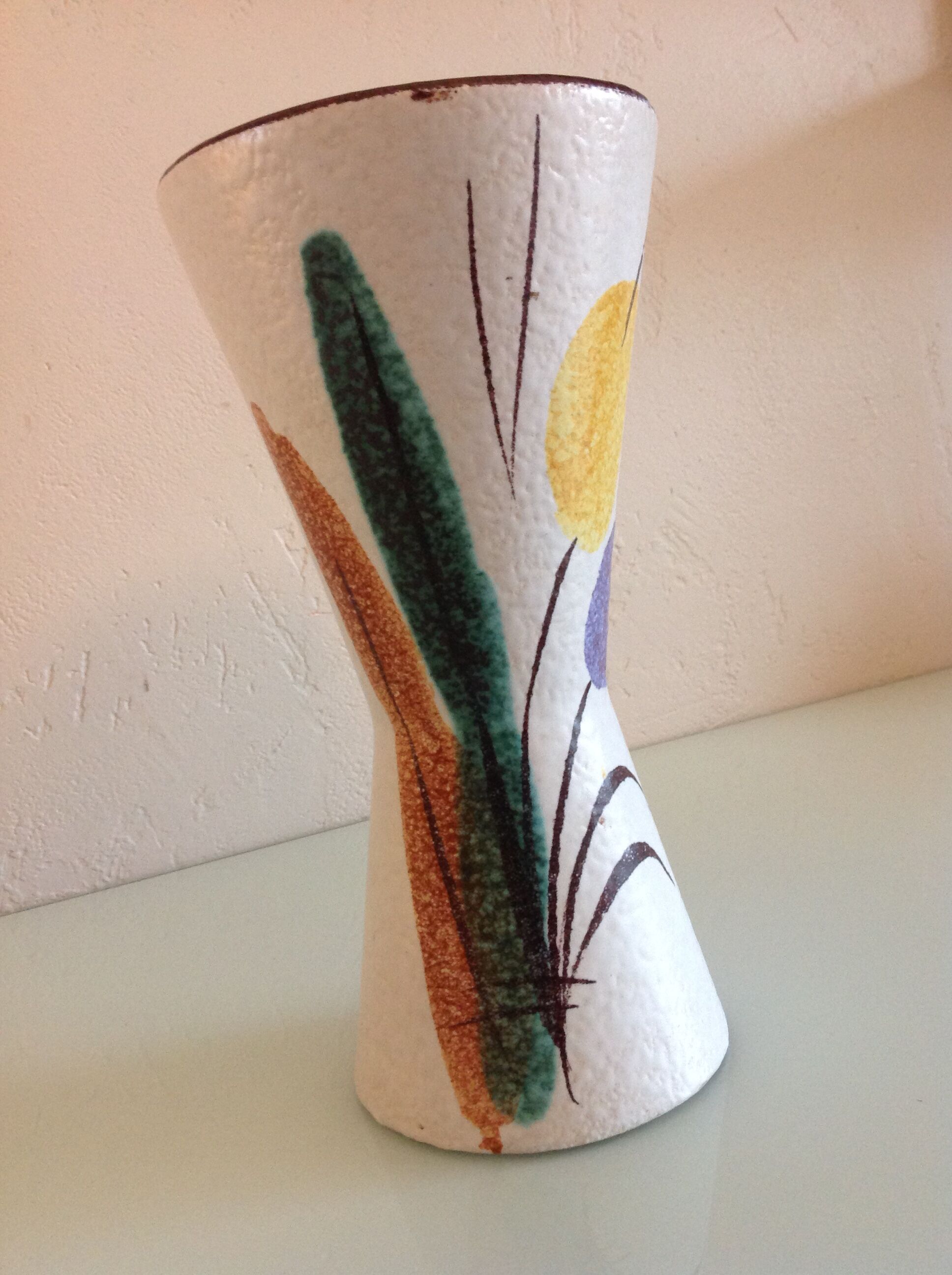 Grey cermal vase / vintage 60-70s