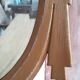 Carved wooden mirror Art Nouveau France 1920 oval shape