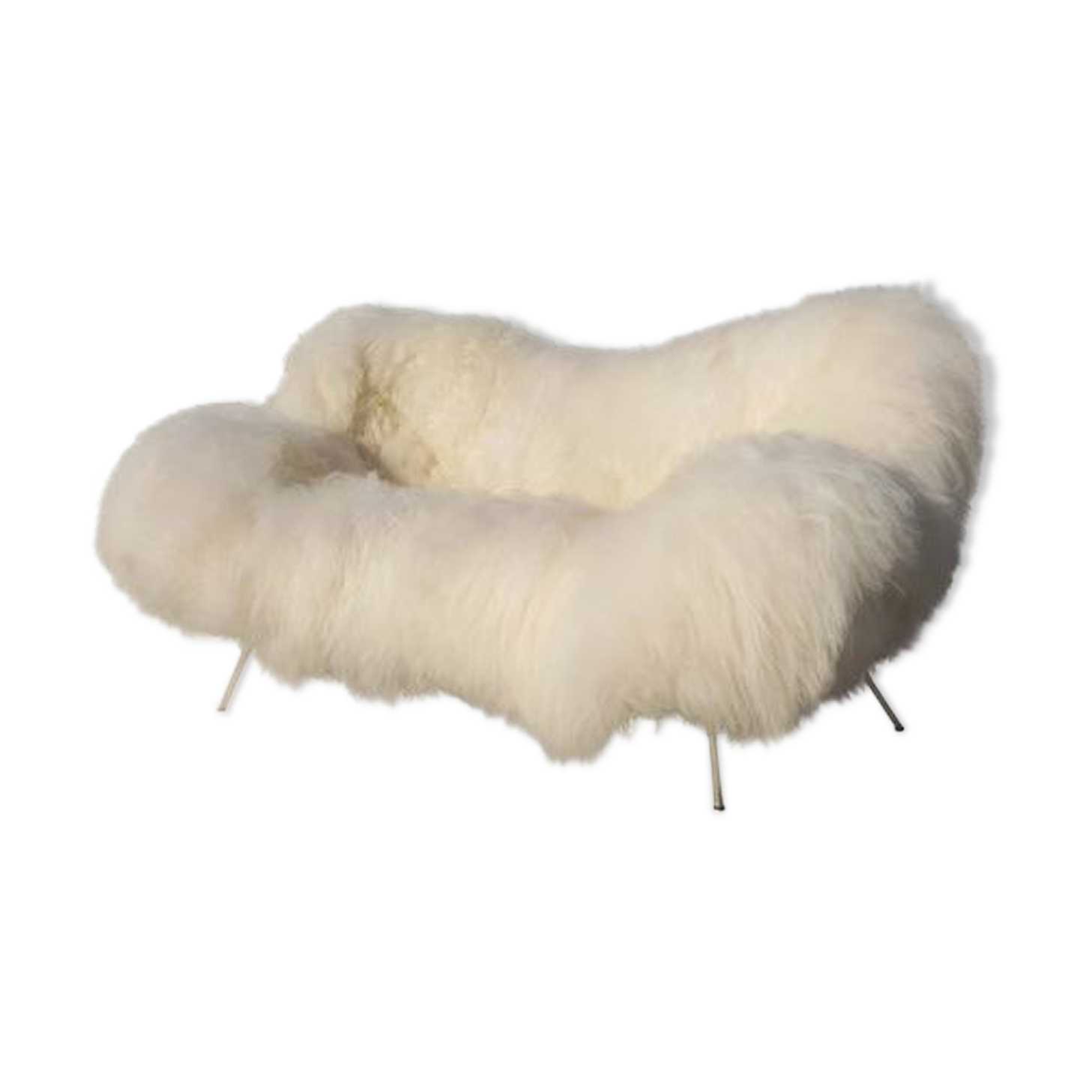 Sheepskin sofa by Fritz Neth, 1950