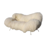 Canapé en peau de mouton par Fritz Neth, 1950