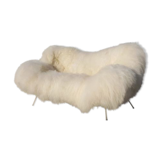 Sheepskin sofa by Fritz Neth, 1950