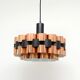Copper lamp by Werner Schou for Coronell Elektro, 1970s