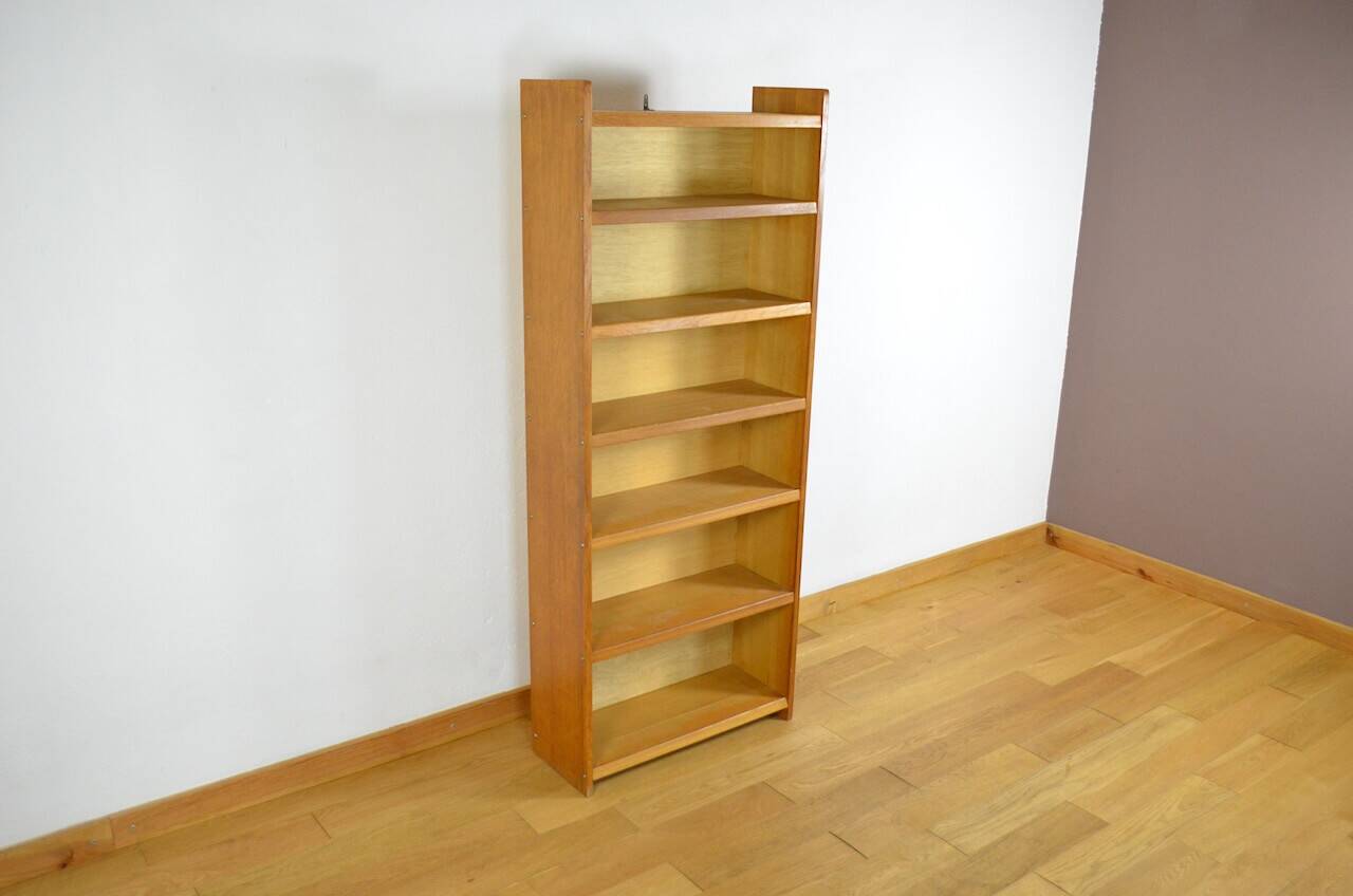 Vintage Light Oak Shelf 1960