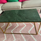 Green marble coffee table