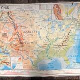 Ancienne planche scolaire Etats-Unis