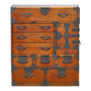 Commode japonaise Tansu, vers 1890