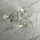 Crystal stemmed glass, floral pattern