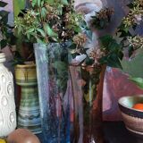 Duo de vases en verre soufflé de Biot vintages