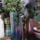 Duo of vintage blown glass vases from Biot