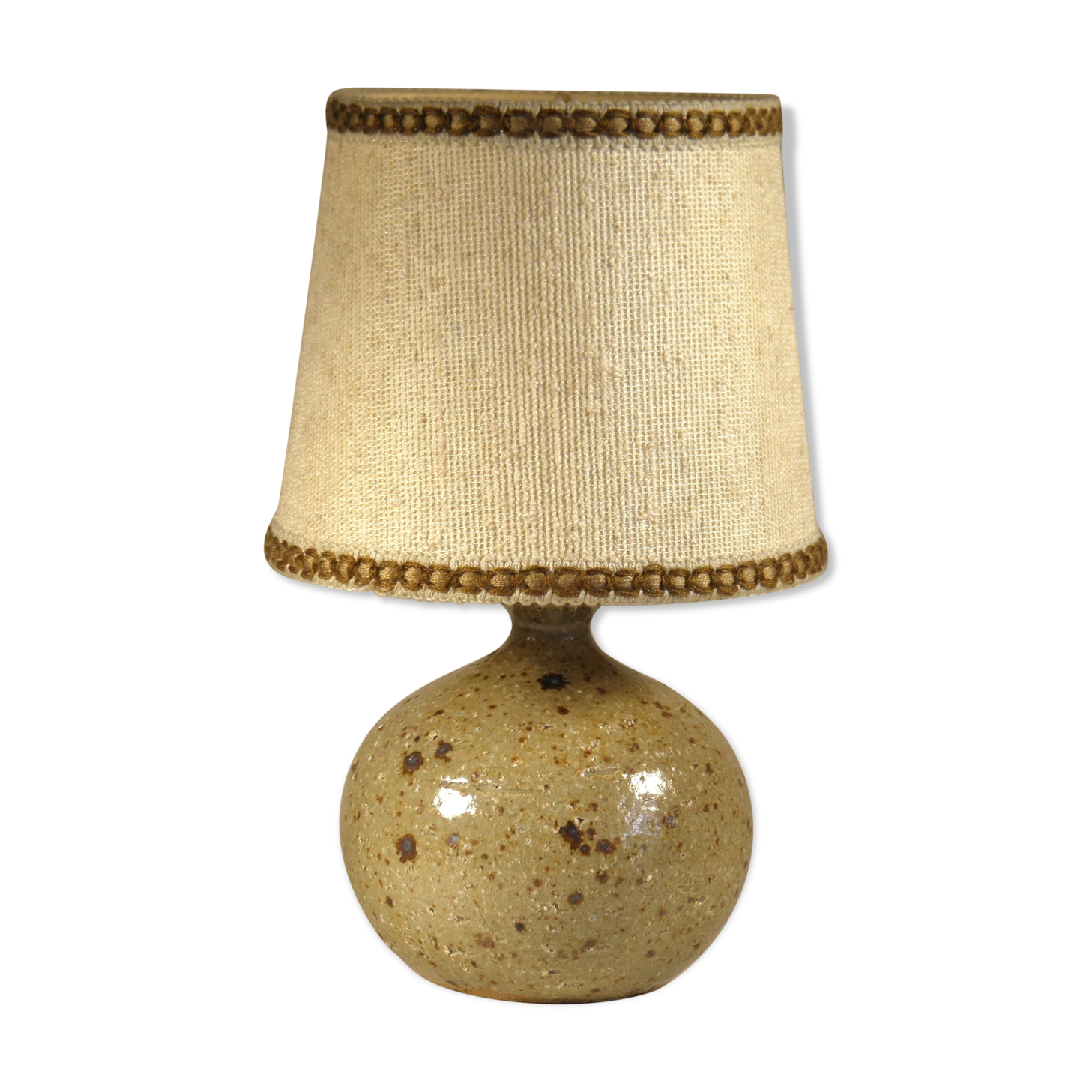 Lampe en grès et tissu  1970