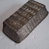 Silver metal basket and bottle holder