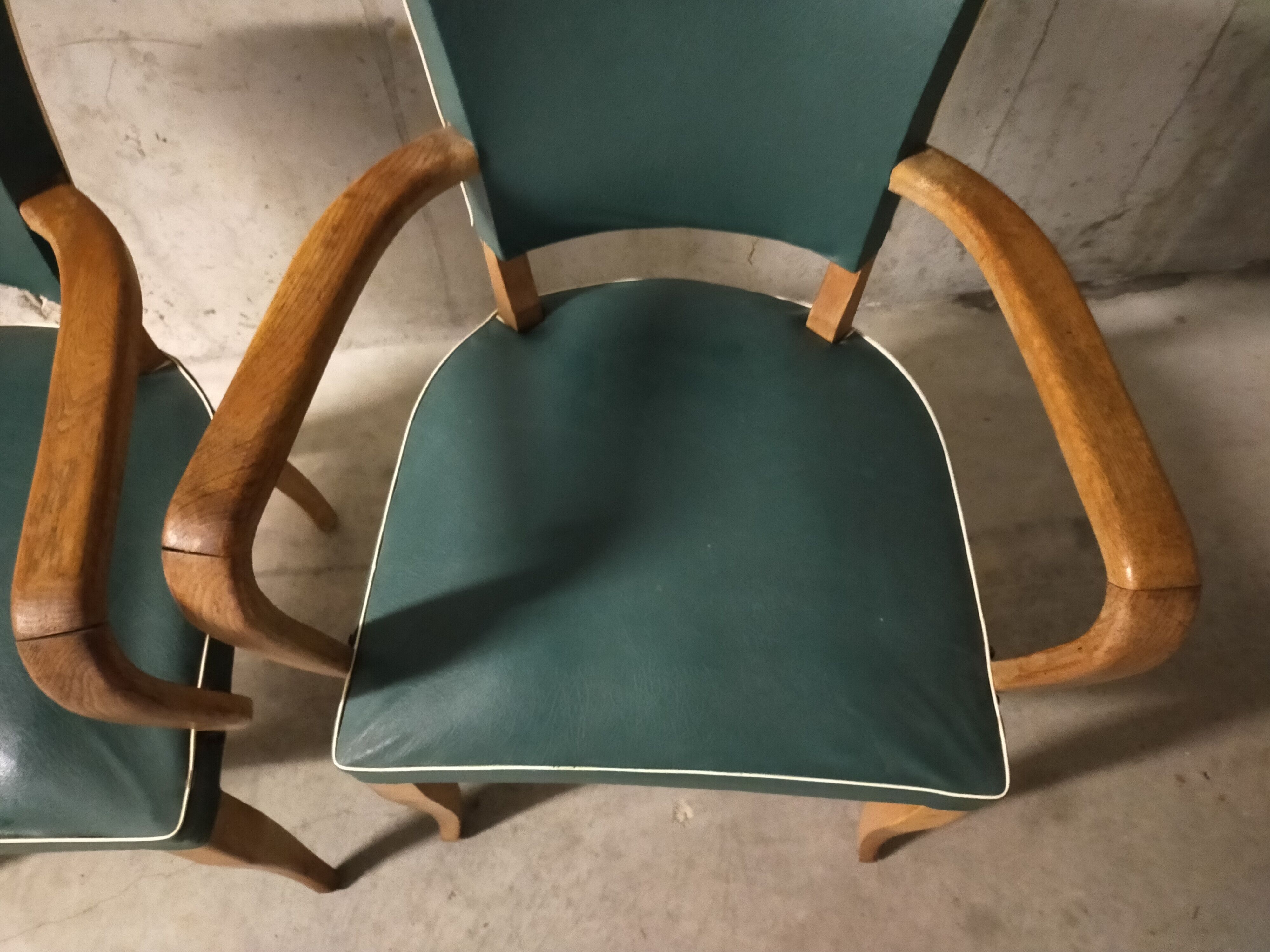 Pair of 50s bridge armchairs
