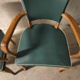 Pair of 50s bridge armchairs