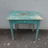Ancienne table en bois patine vintage