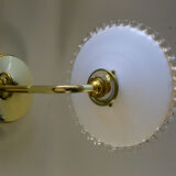 Antique opaline wall sconce delivered with supports